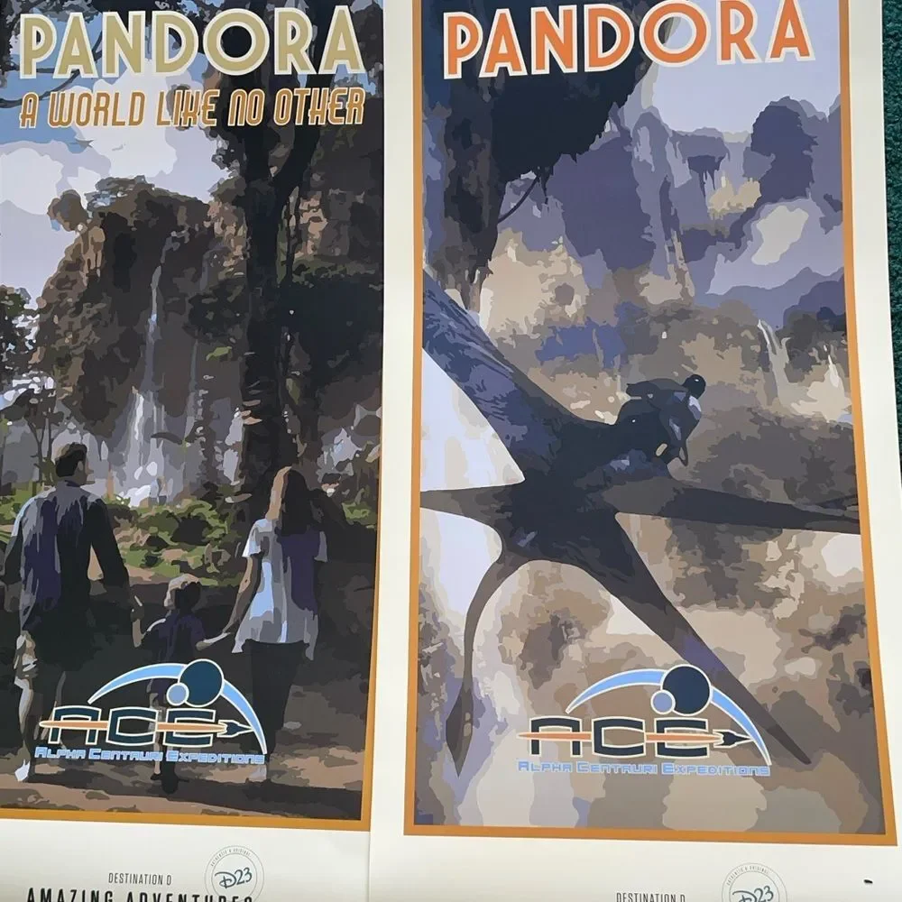 D23 Limited Edition Pandora Posters set of 4 2018 Destination D Amazing Adventur